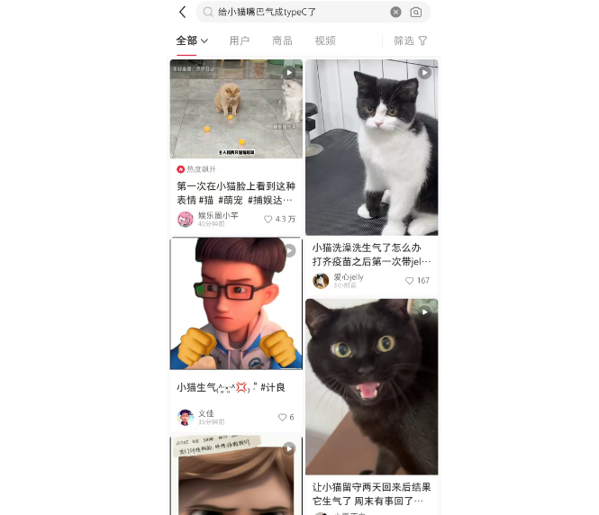 哈哈~给小猫嘴巴气成typeC了