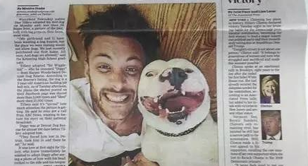 只是晒了一张和斗牛犬的合照，没想到招来了警察...