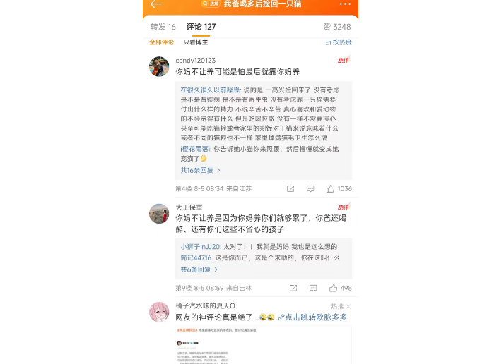 【奇闻趣事】：我爸喝多后捡回一只猫