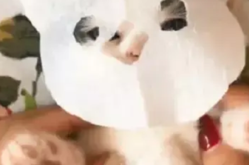 女主人给小奶猫敷面膜，它全程乖乖配合的样子，把人萌翻了