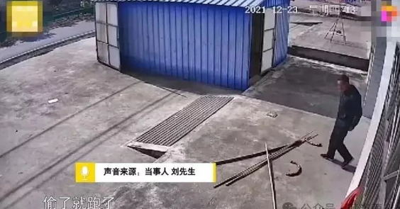 湖北一男子白天上门偷香肠，还被杆子砸到头，户主：误以为狗吃了